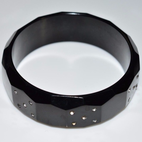 Bakelite Rhinestone Bracelet - Picture 1 of 4